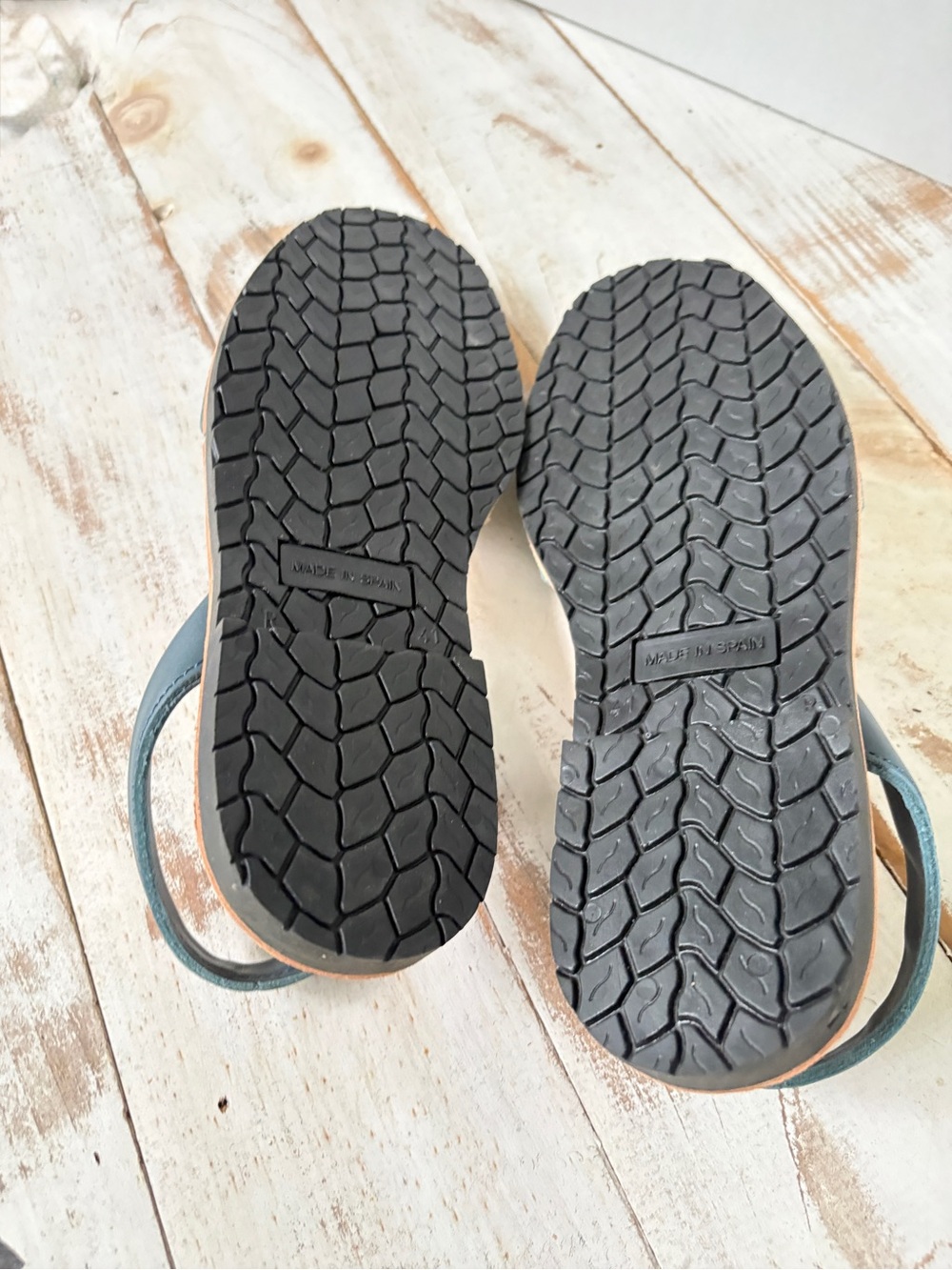 The Spanish Sandal Co. Classic Flat Avarca Sandals Denim Blue Handcrafted 41 Euc View 4